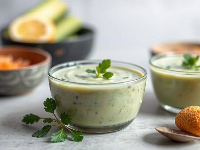 Komkommer Yoghurt Gazpacho V — AI-gegenereerde illustratie