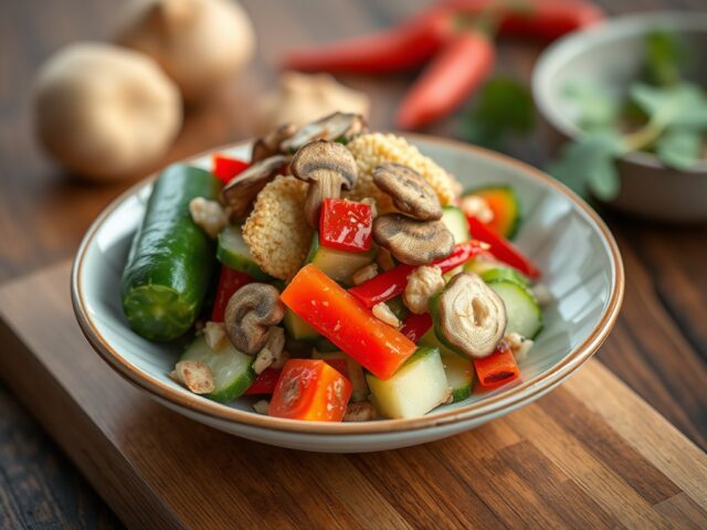Komkommersalade met Wakamé