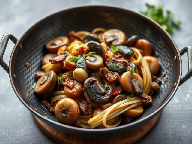 Konijn met paddenstoelen en zilveruitjes