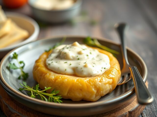Konijnenbout met Roquefort saus