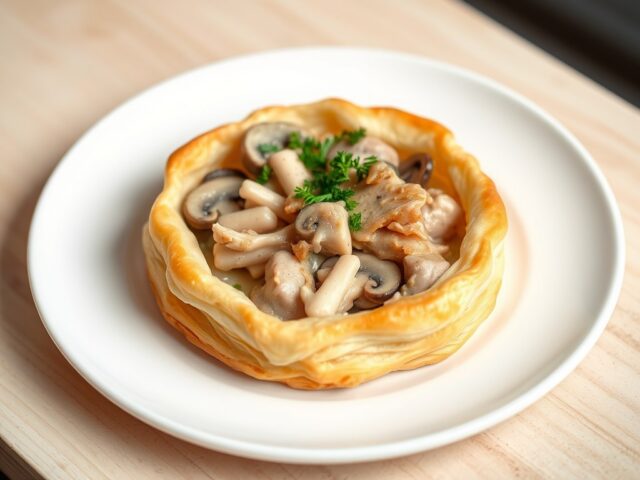 Konijnenpasteitje met roomsaus