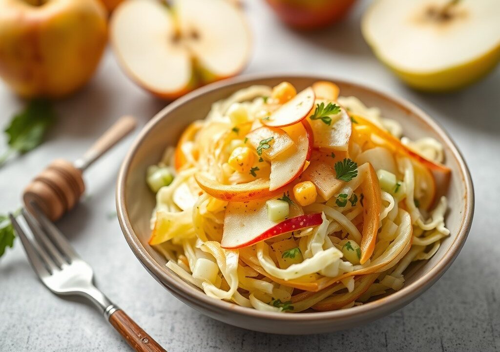 Kool – Appel Salade, AI-gegenereerde illustratie
