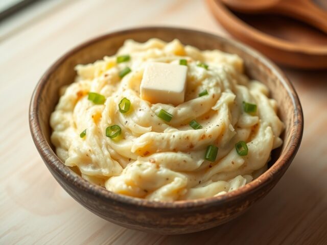 Kool in aardappelpuree