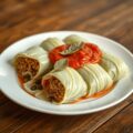 Koolpakketjes gevuld met gehakt