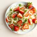 Koolrabisalade met aardbeien