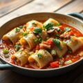 Koolrolletjes in tomatensaus