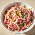 Koolsalade met honing+limoen+gember (opm)