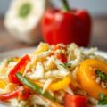 Koolsalade met paprika en kaas (maaltijdsalade)