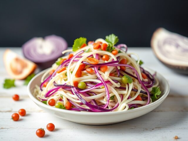 Koolsalade op Aziatische Wijze