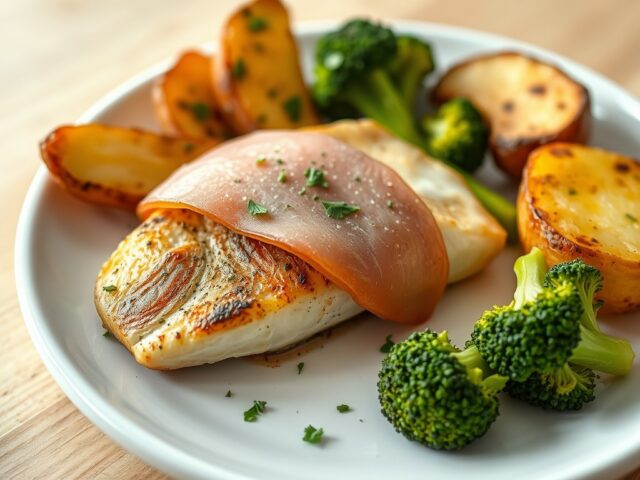 Koolvisfilets met ham