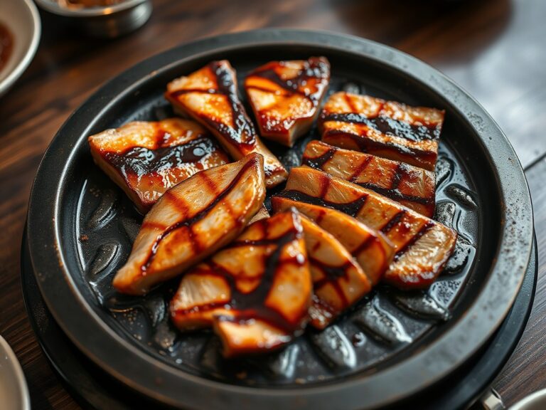 Koreaans tafelgrillen op de bakplaat