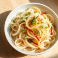 Koreaanse rettichsalade (Mu saingchai)