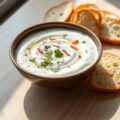 Koriander-peper-tzatziki met brood