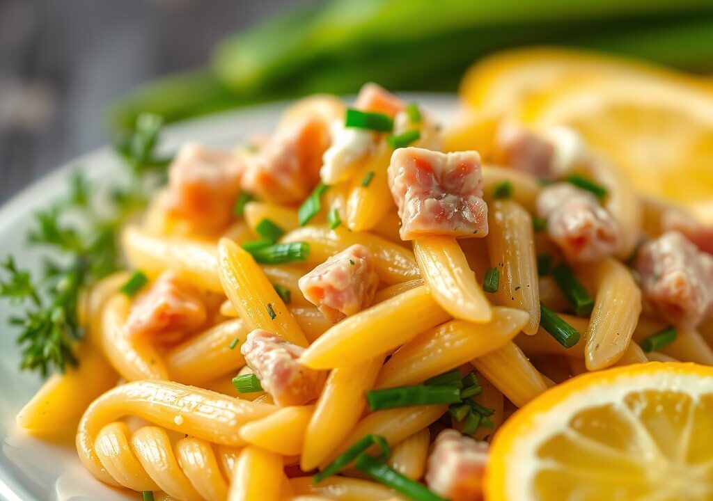 Koude pastasalade, AI-gegenereerde illustratie
