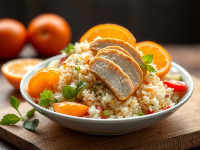 Koude rijstsalade