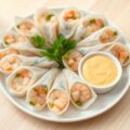 Koude rol met garnaal en appel