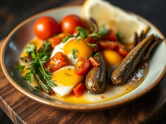 Koude schotel met asperges — AI-gegenereerde illustratie