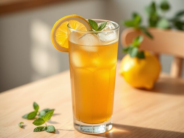 Koude theepunch (per glas)