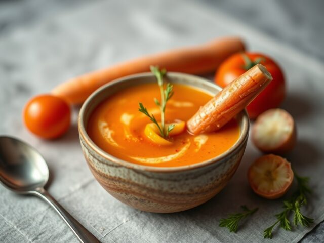 Krachtige consommé van rivierkreeft en calvados