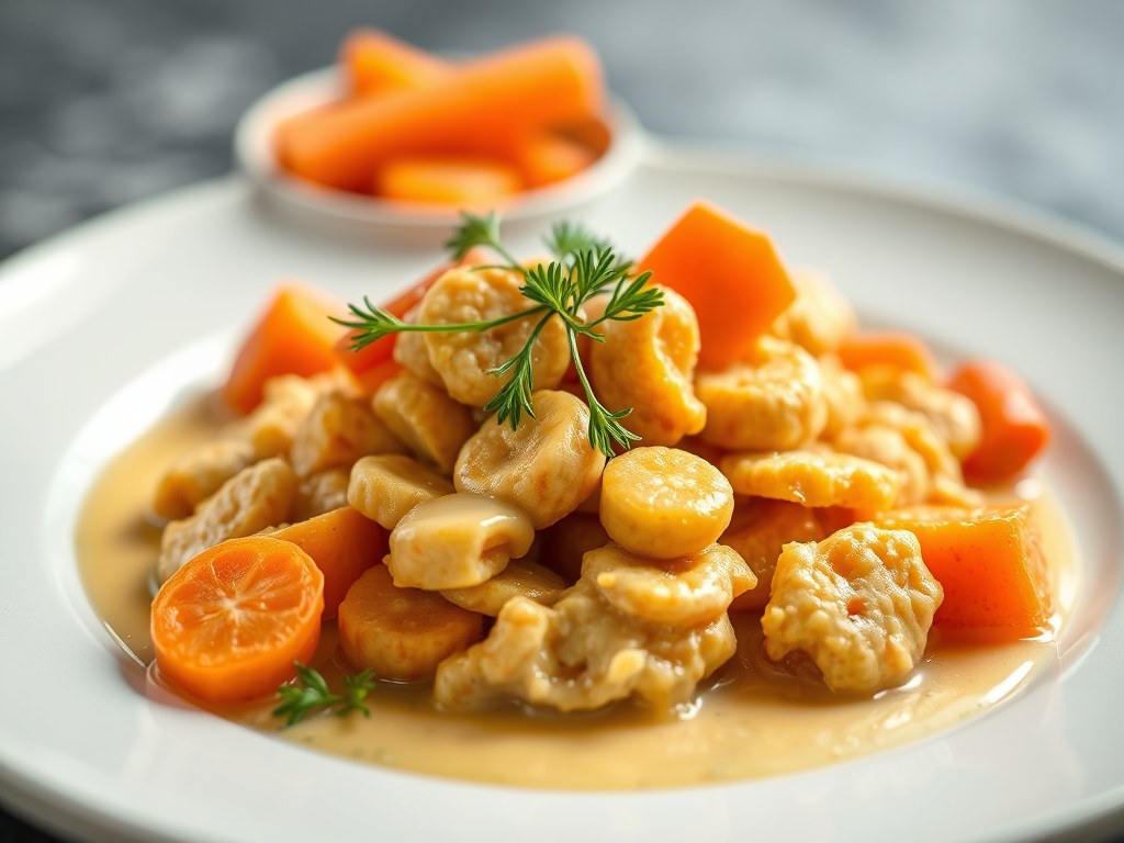 Kreeft met chardonnaysaus., AI-gegenereerde illustratie