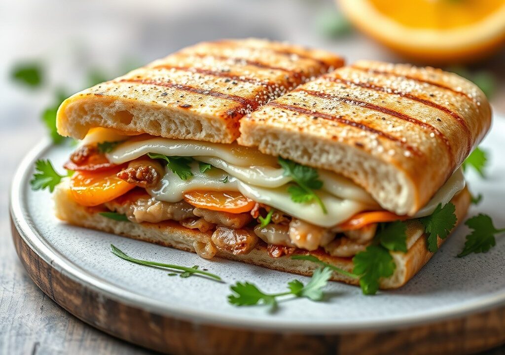 Krentenbol panini, AI-gegenereerde illustratie