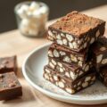 Krokante chocolade-marshmallow vierkantjes
