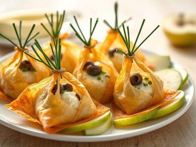 Krokante geitenkaas buideltjes