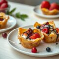 Krokante lasagnebakjes met voorjaarsvruchten