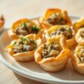 Krokante pasteitjes met kalfsgehakt