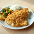 Krokante scholfilet met stoomgroenten