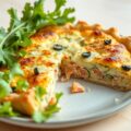 Krokante zalm-courgettequiche