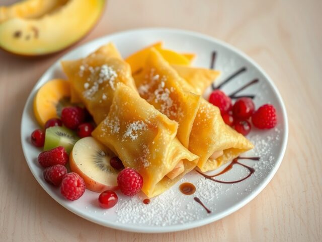 Krokantje van vers fruit