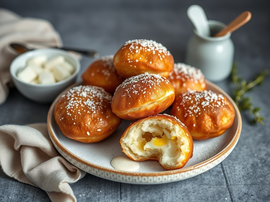 Kroketjes gevuld met seranoham, AI-gegenereerde illustratie