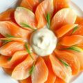 Kroon van wilde en gerookte zalm met goudrenetten