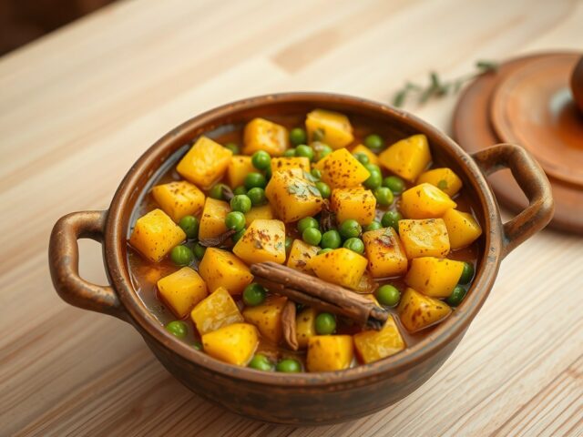 Kruidig aardappel-erwtenpotje