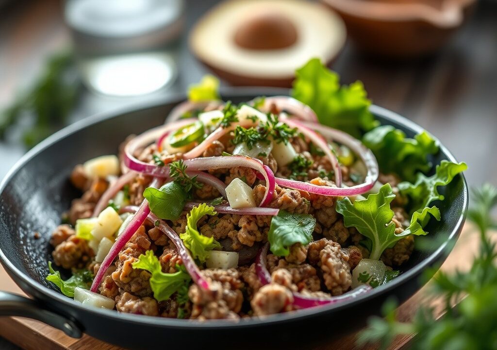 Kruidige kaassalade — AI-gegenereerde illustratie
