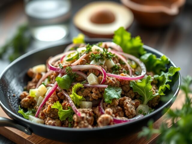 Kruidige kaassalade — AI-gegenereerde illustratie