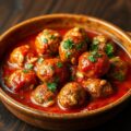 Kruidige kipballetjes in tomatensaus