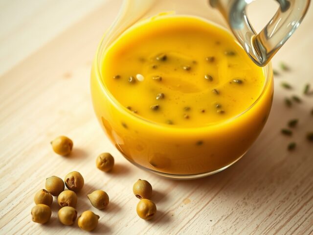 Kruidige mosterd-kappertjes dressing