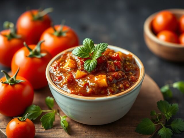 Kruidige tomatenchutney