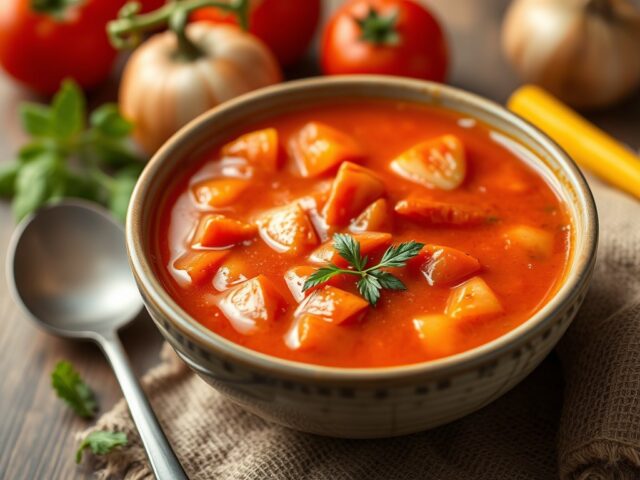 Kruidige tomatensoep