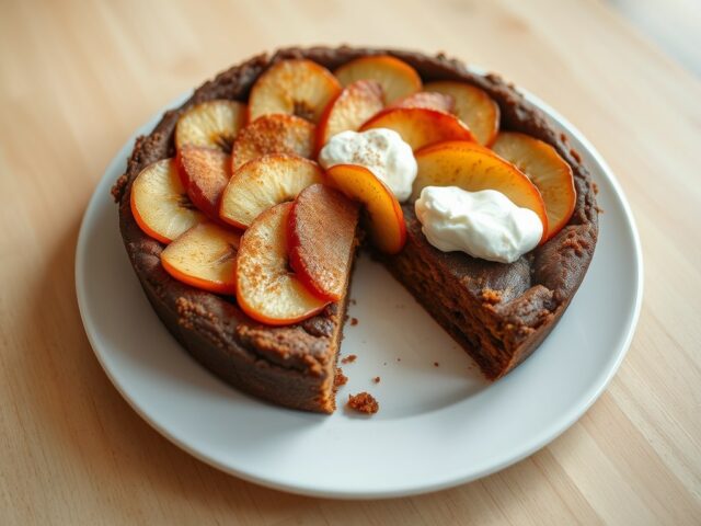 Kruidkoektaart met appel