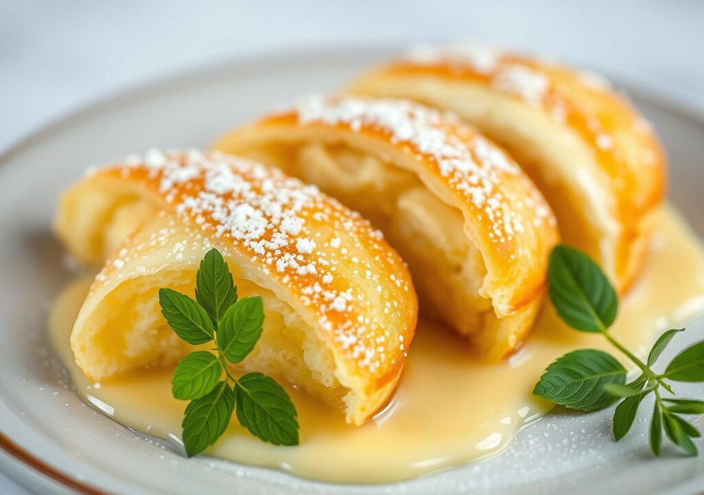 Kue Serabi (flensjes met kokossaus), AI-gegenereerde illustratie