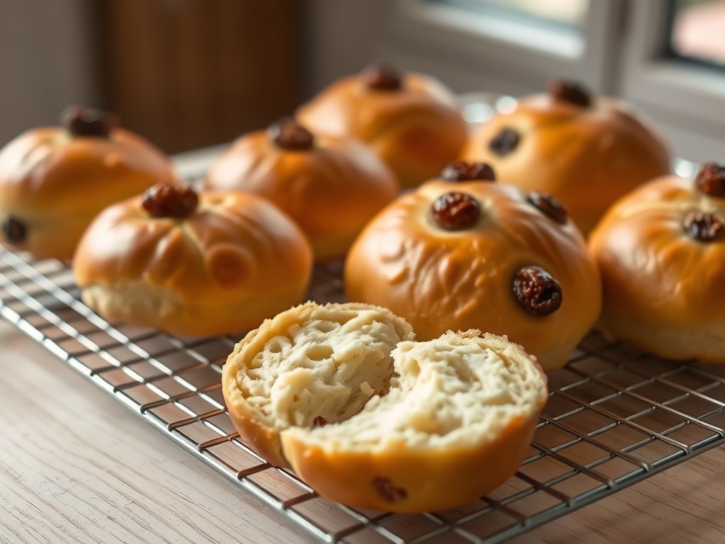 Kwarkbollen met rozijnen, AI-gegenereerde illustratie