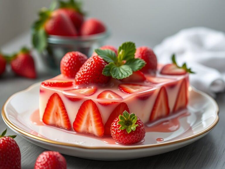 Kwarktaart met aardbeien