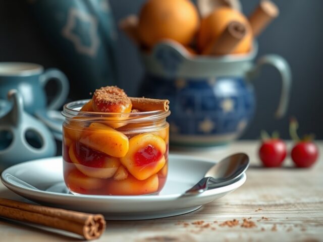 Kweeperenconfiture met kaneel