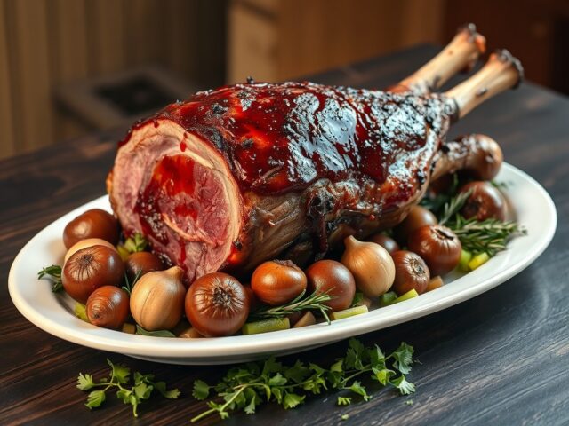 Lamsbout met Rode Wijn uit de Oven