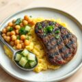 Lamsburger met kikkererwten