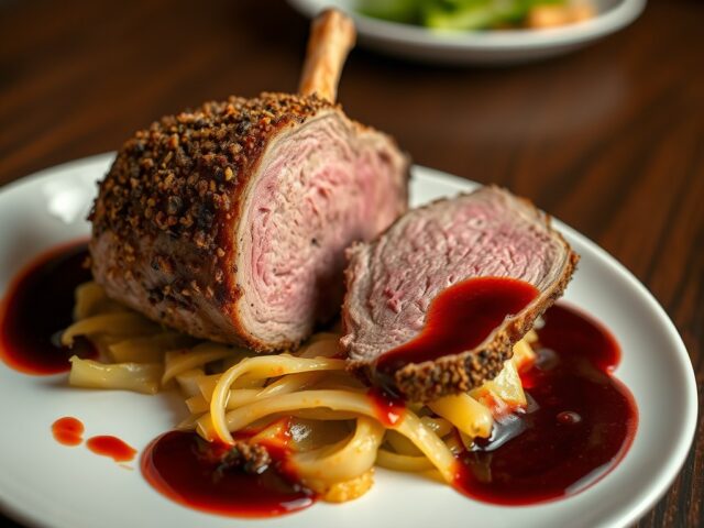 Lamsfilet in lamsgehaktjasje