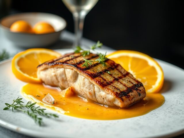 Lamsfilet met sinaasappel — AI-gegenereerde illustratie